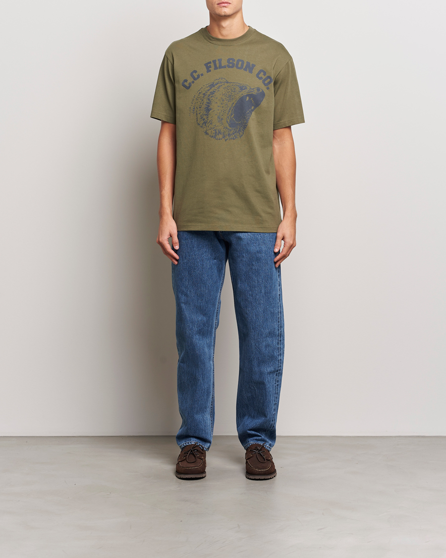 Men | T-Shirts | Filson | Printed Cotton T-Shirt Ivy Green