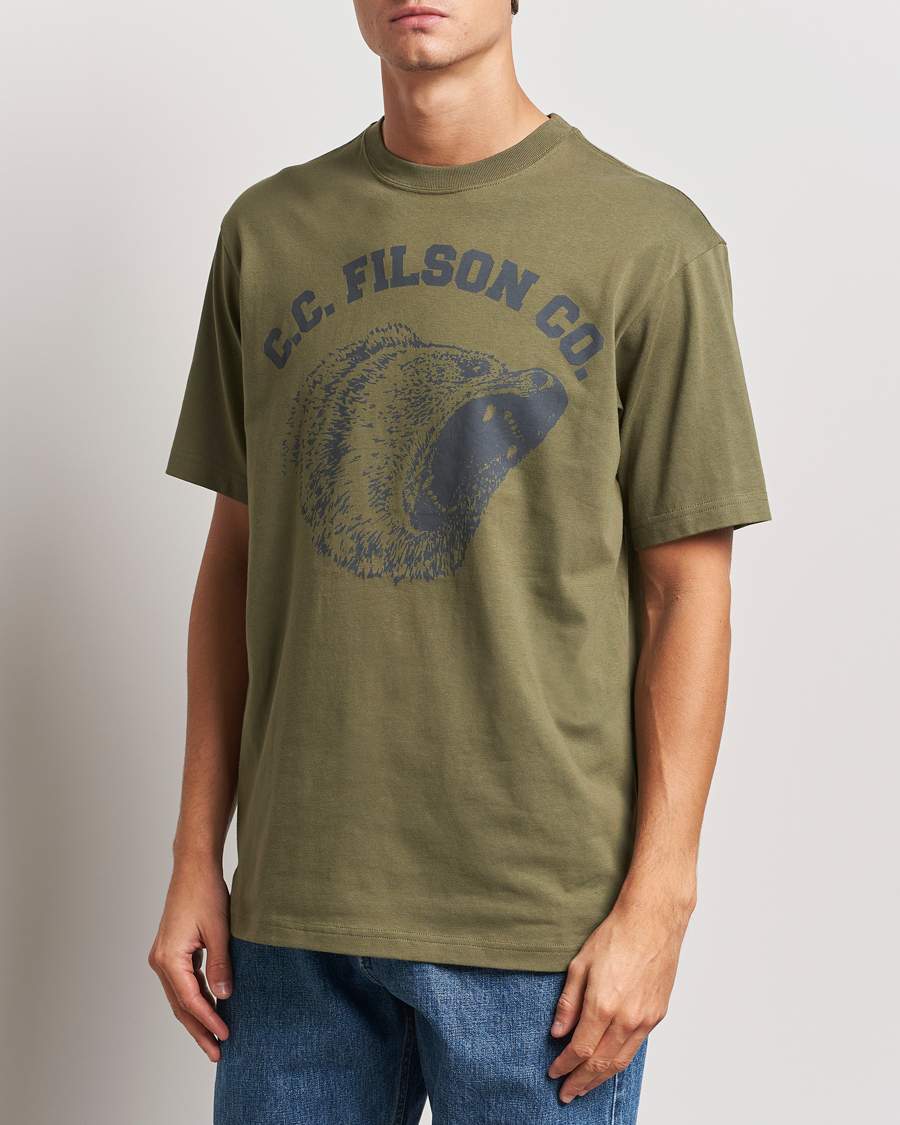 Men | T-Shirts | Filson | Printed Cotton T-Shirt Ivy Green