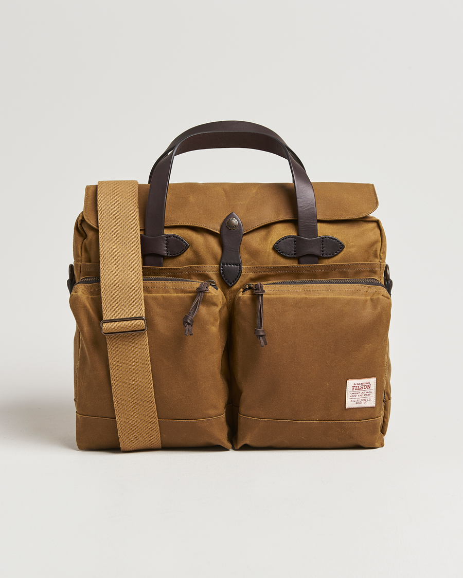 Men | Bags | Filson | 24-Hour Tin Briefcase Dark Tan