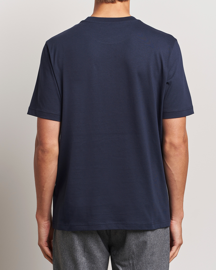 Men | T-Shirts | Moncler | All Over Lettering T-Shirt Navy
