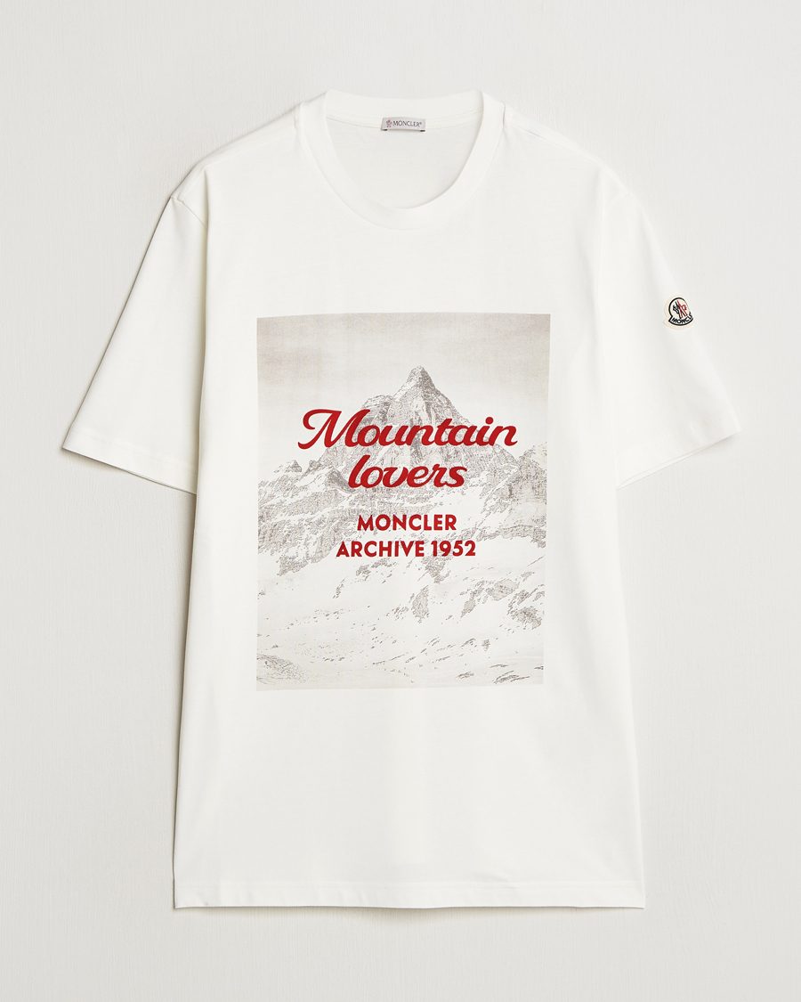 Men | T-Shirts | Moncler | Mountain Lovers T-Shirt White