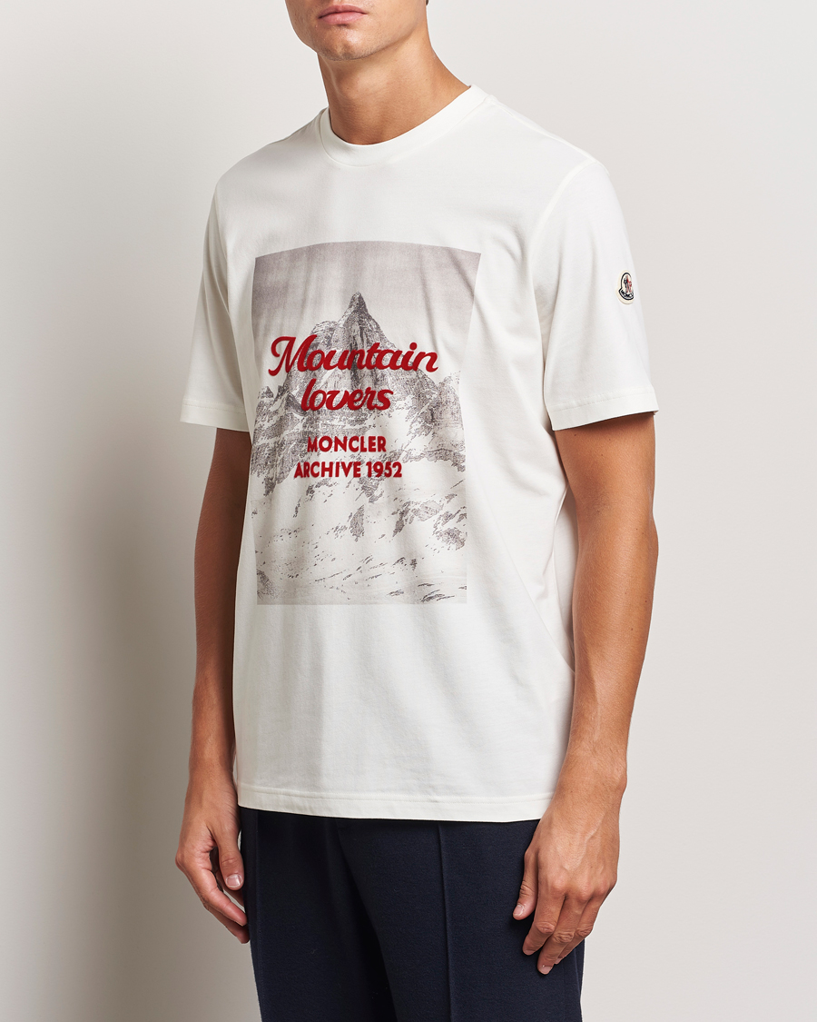 Men | T-Shirts | Moncler | Mountain Lovers T-Shirt White
