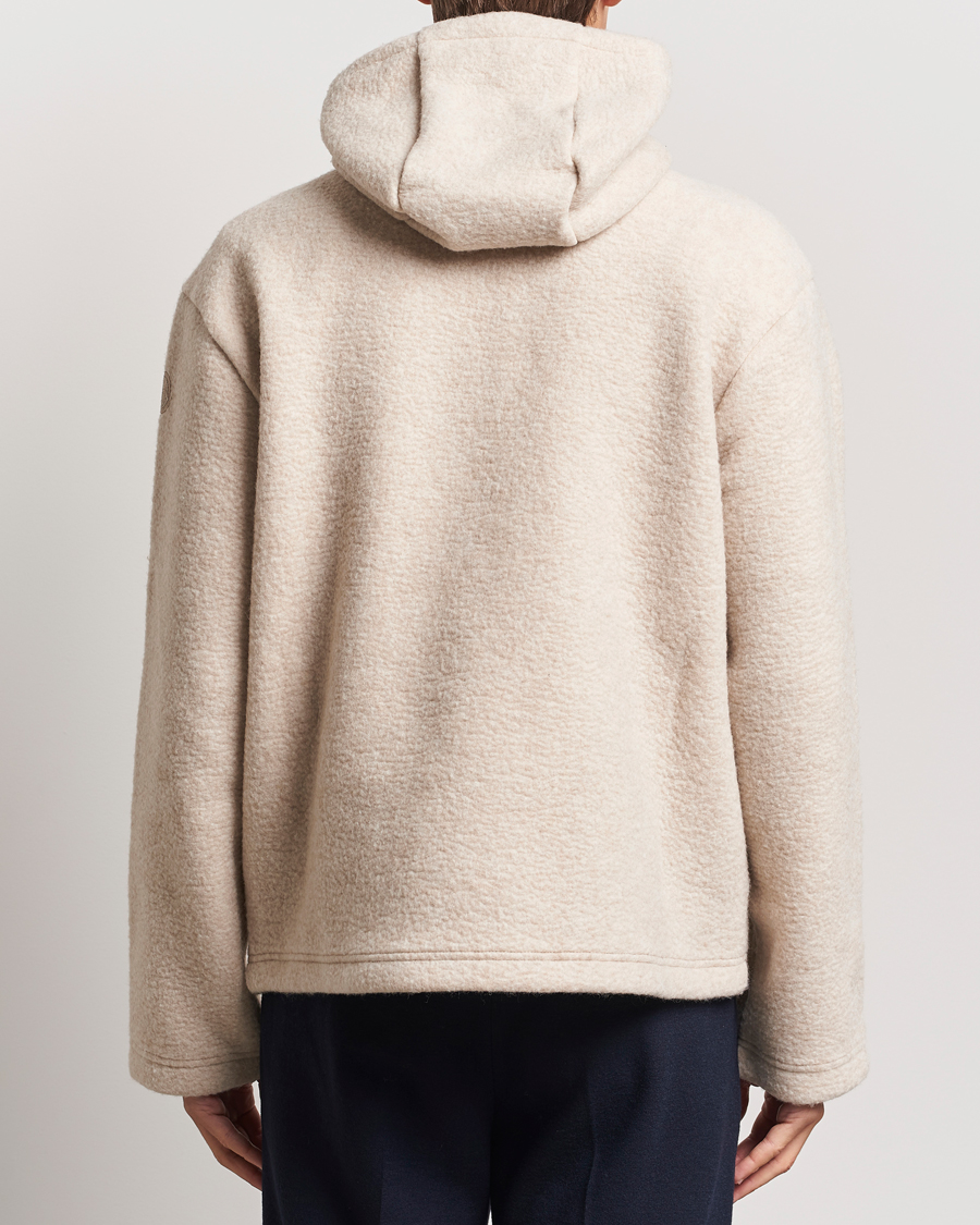 Men | Sweaters & Knitwear | Moncler | Half Zip Hoodie Beige