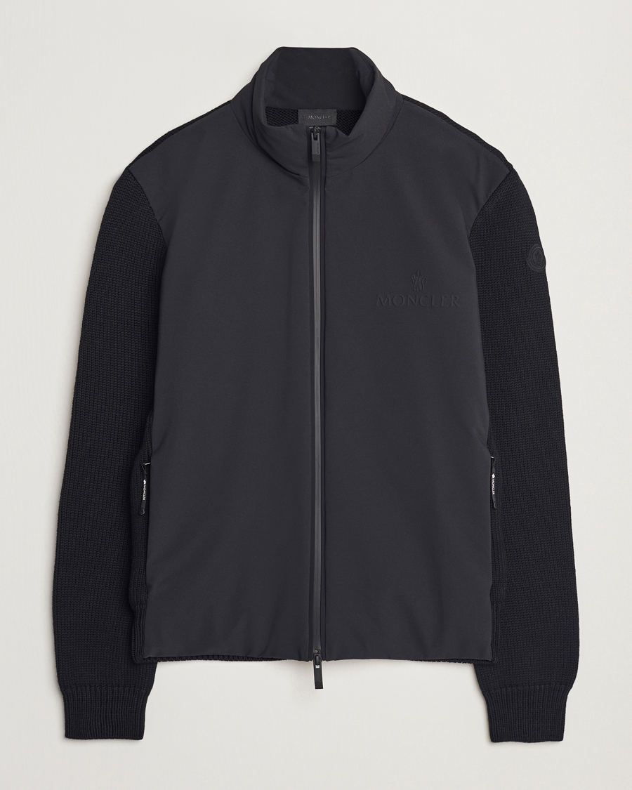 Men | Sweaters & Knitwear | Moncler | Hybrid Zip Cardigan Black