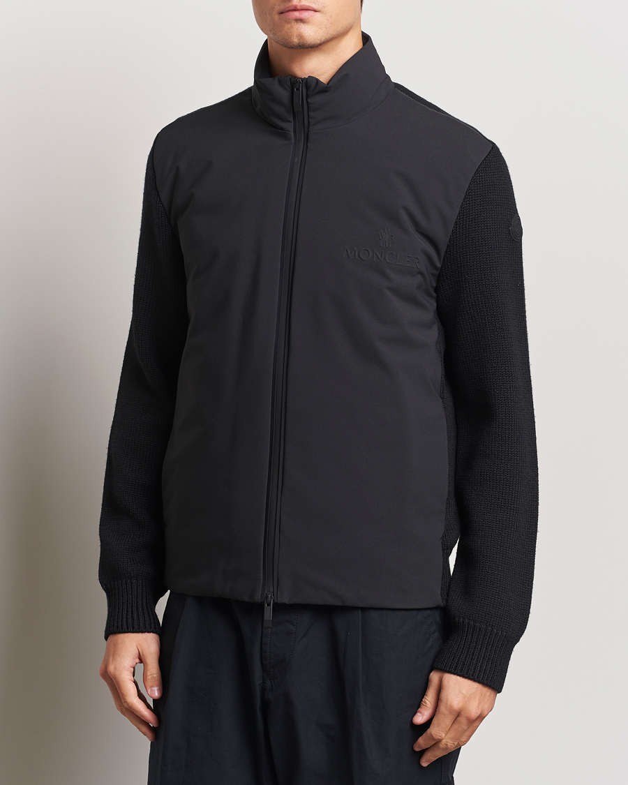 Men | Coats & Jackets | Moncler | Hybrid Zip Cardigan Black