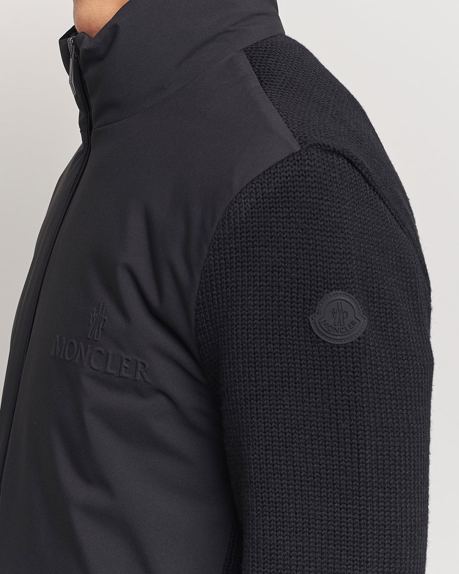 Men | Sweaters & Knitwear | Moncler | Hybrid Zip Cardigan Black