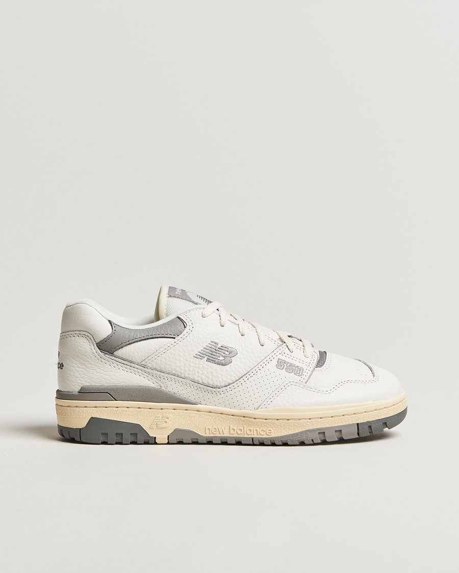 Men | New Balance 550 Retro Tennis Sneakers White/Grey | New Balance | 550 Retro Tennis Sneakers White/Grey