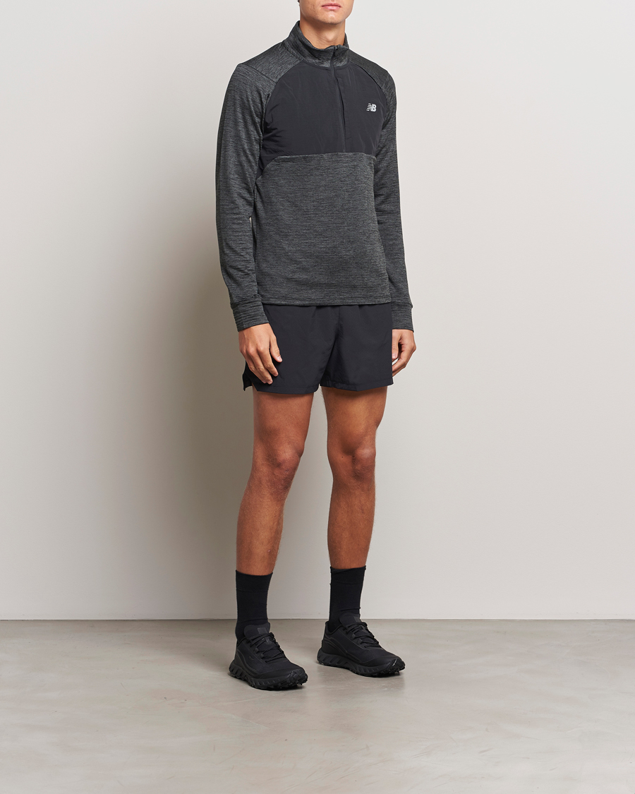 Men | Sweaters & Knitwear | New Balance Running | Heat Grid Half Zip Black