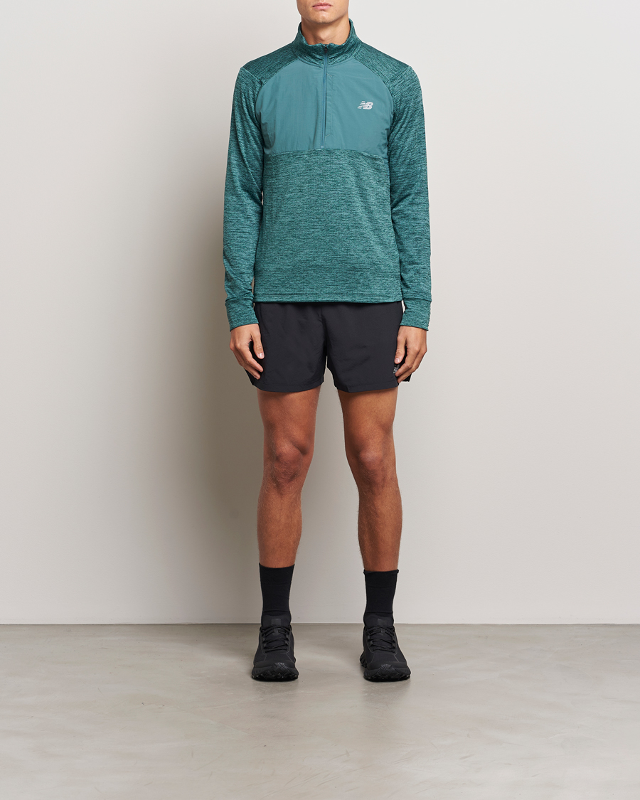 Men | Sweaters & Knitwear | New Balance Running | Heat Grid Half Zip New Spruce