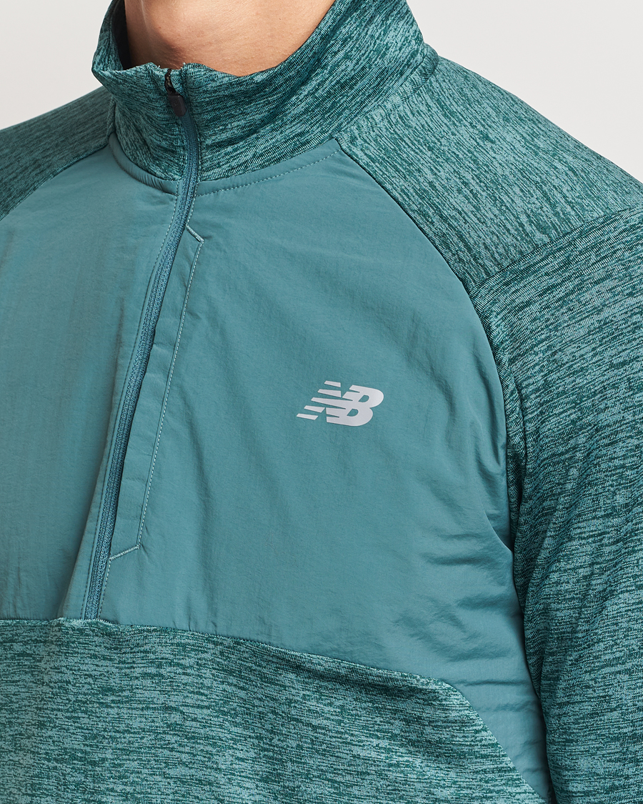 Men | Sweaters & Knitwear | New Balance Running | Heat Grid Half Zip New Spruce