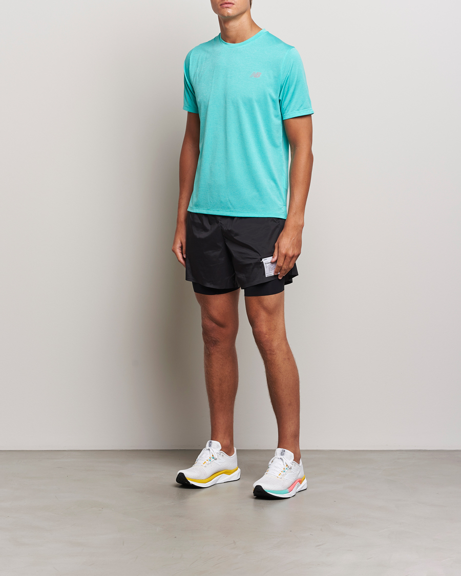 Men | T-Shirts | New Balance Running | Athletics Run T-Shirt Cyber Jade