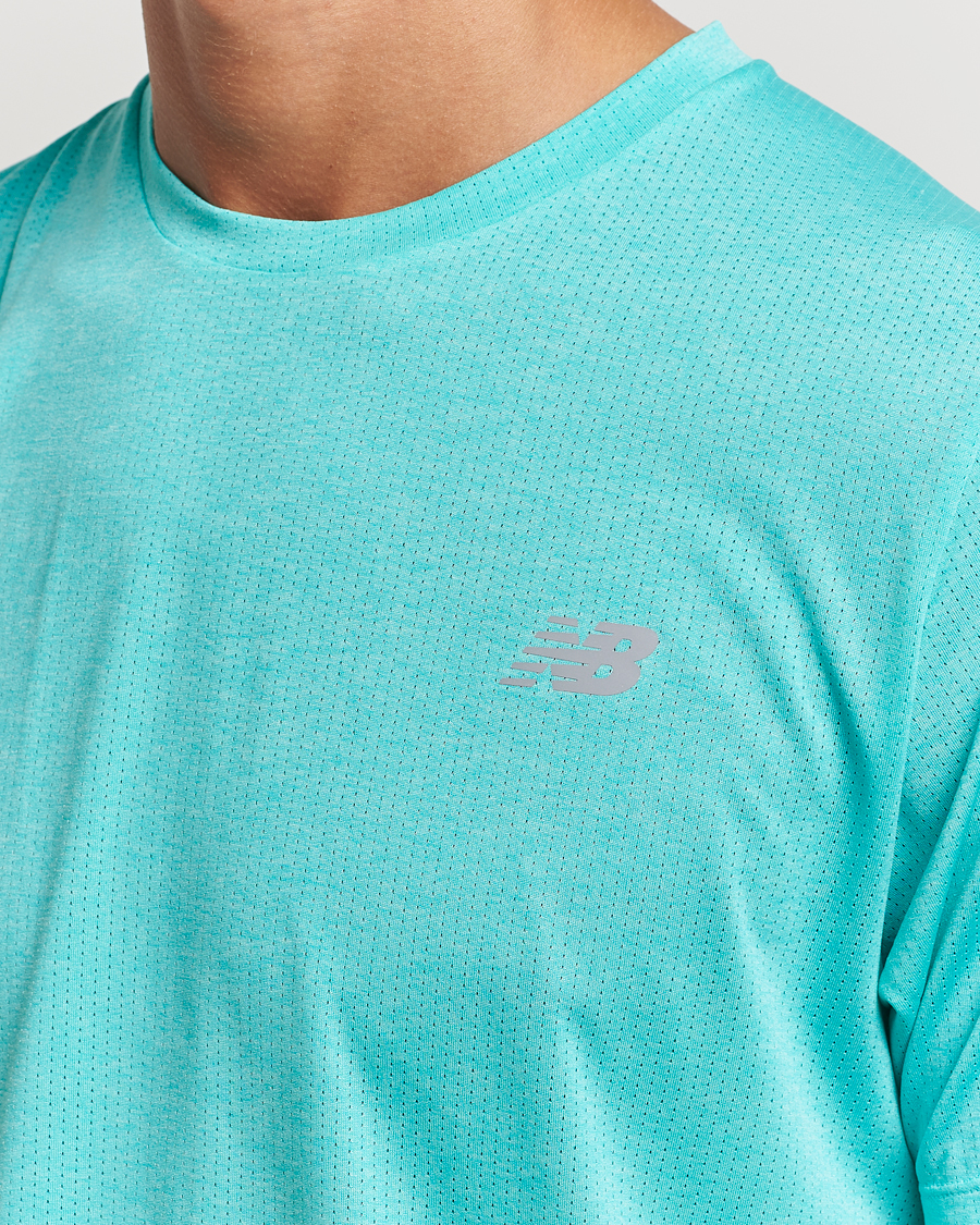 Men | T-Shirts | New Balance Running | Athletics Run T-Shirt Cyber Jade