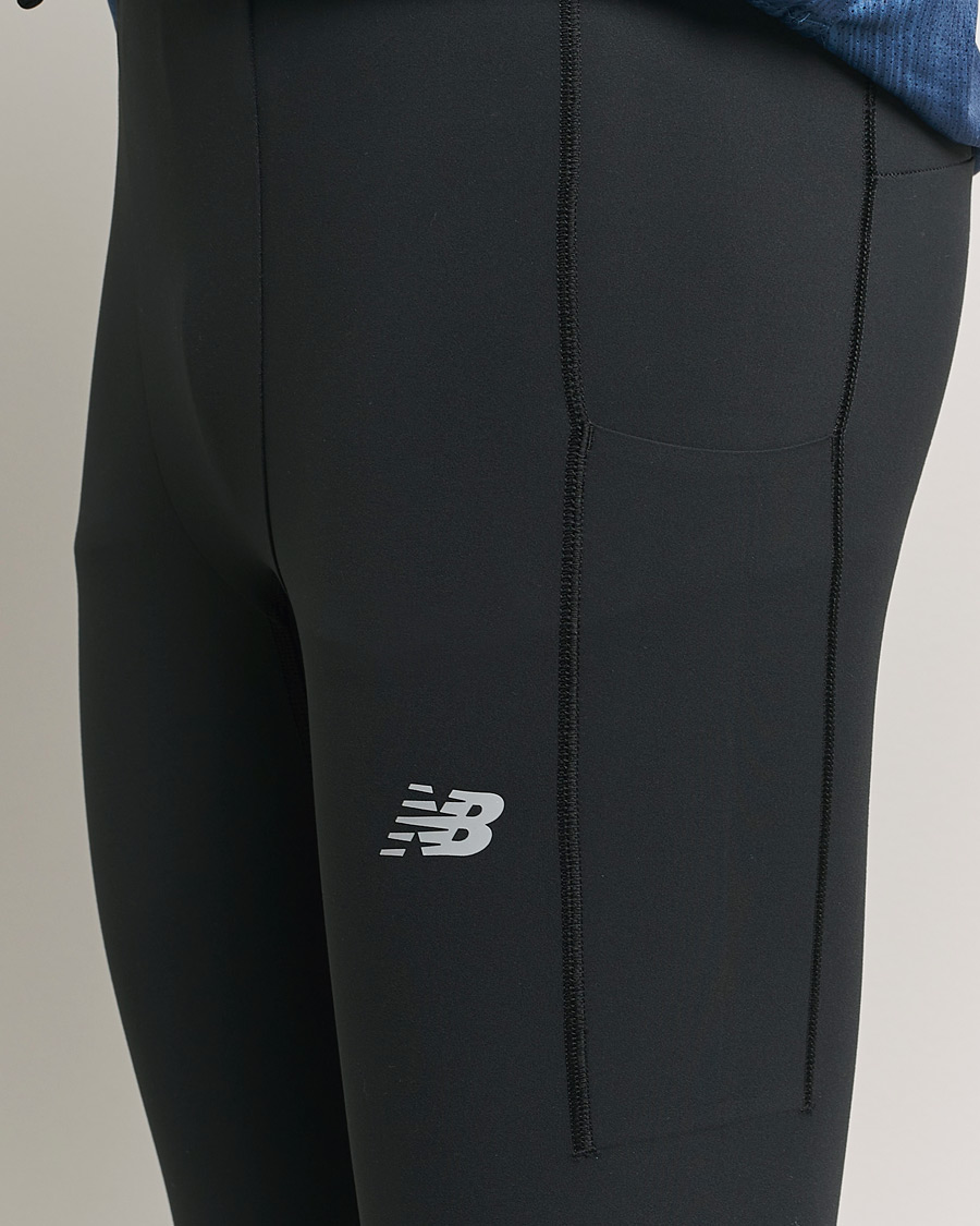 Men | Trousers | New Balance Running | Sleek Pocket Tights Black