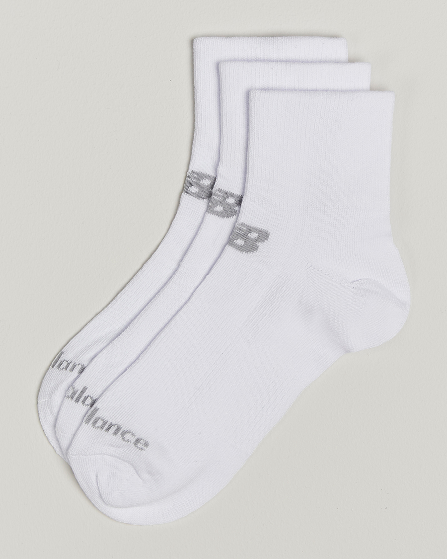 Men | New Balance Running 3-Pack Performance Cotton Socks White | New Balance Running | 3-Pack Performance Cotton Socks White