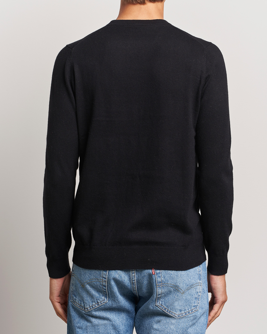 Men | Sweaters & Knitwear | Lyle & Scott | Cotton/Merino Crew Neck Jumper Jet Black
