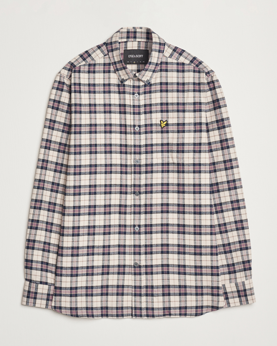 Men | Shirts | Lyle & Scott | Checked Flannel Shirt Dark Navy