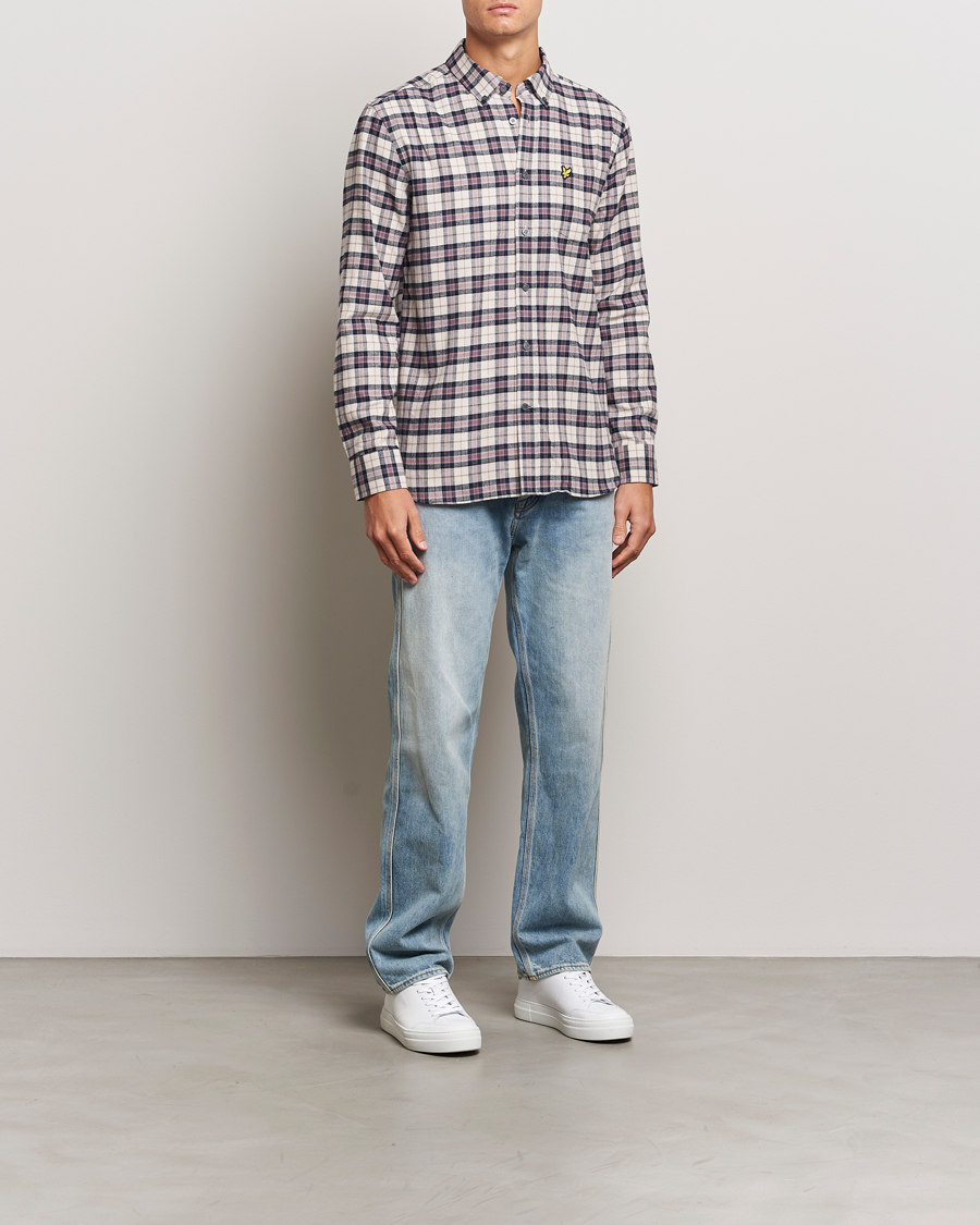 Men | Shirts | Lyle & Scott | Checked Flannel Shirt Dark Navy