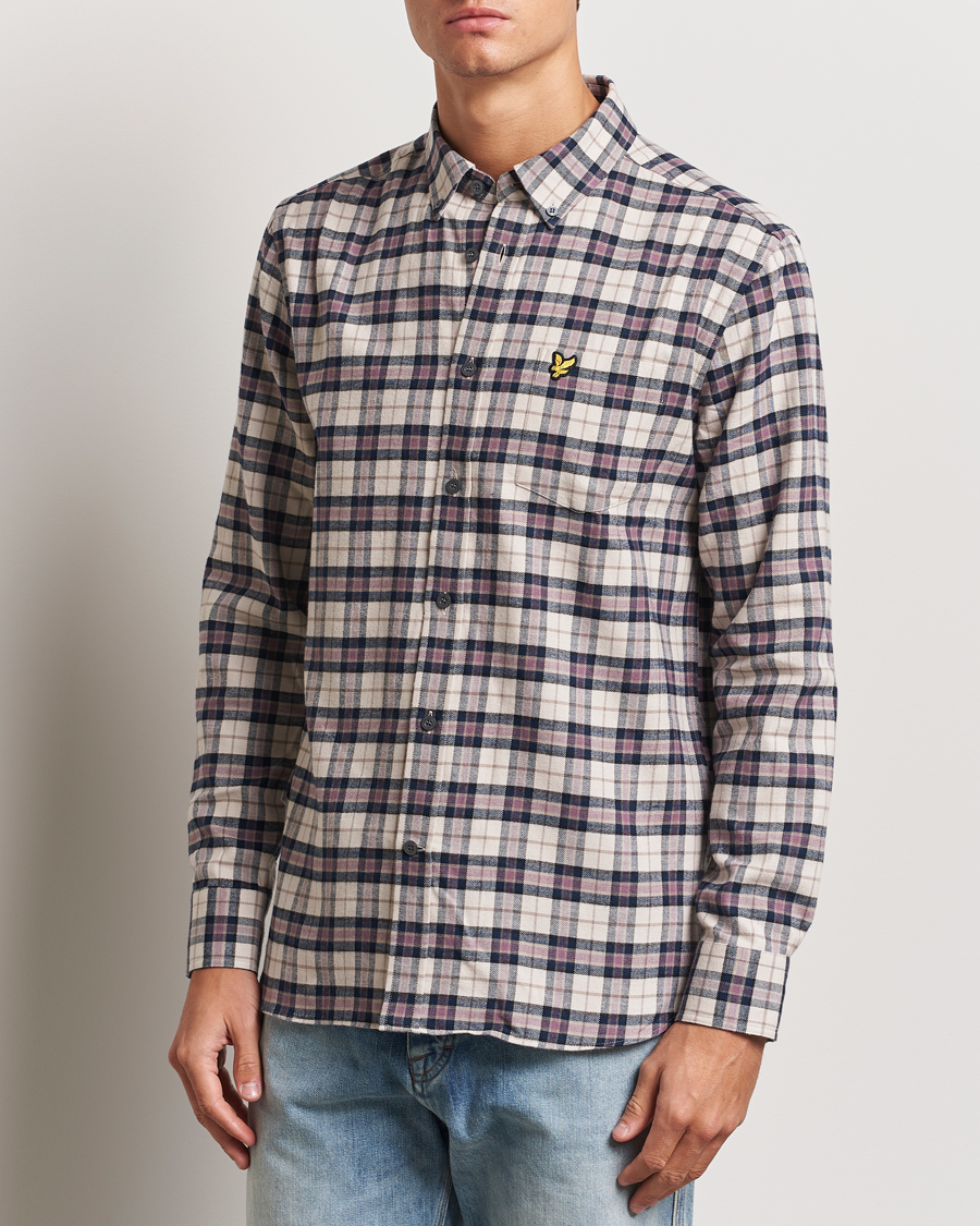 Men | Shirts | Lyle & Scott | Checked Flannel Shirt Dark Navy