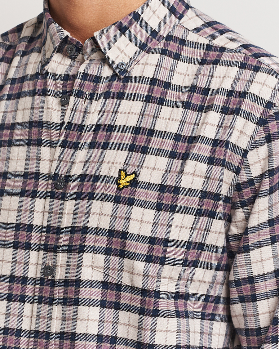 Men | Shirts | Lyle & Scott | Checked Flannel Shirt Dark Navy