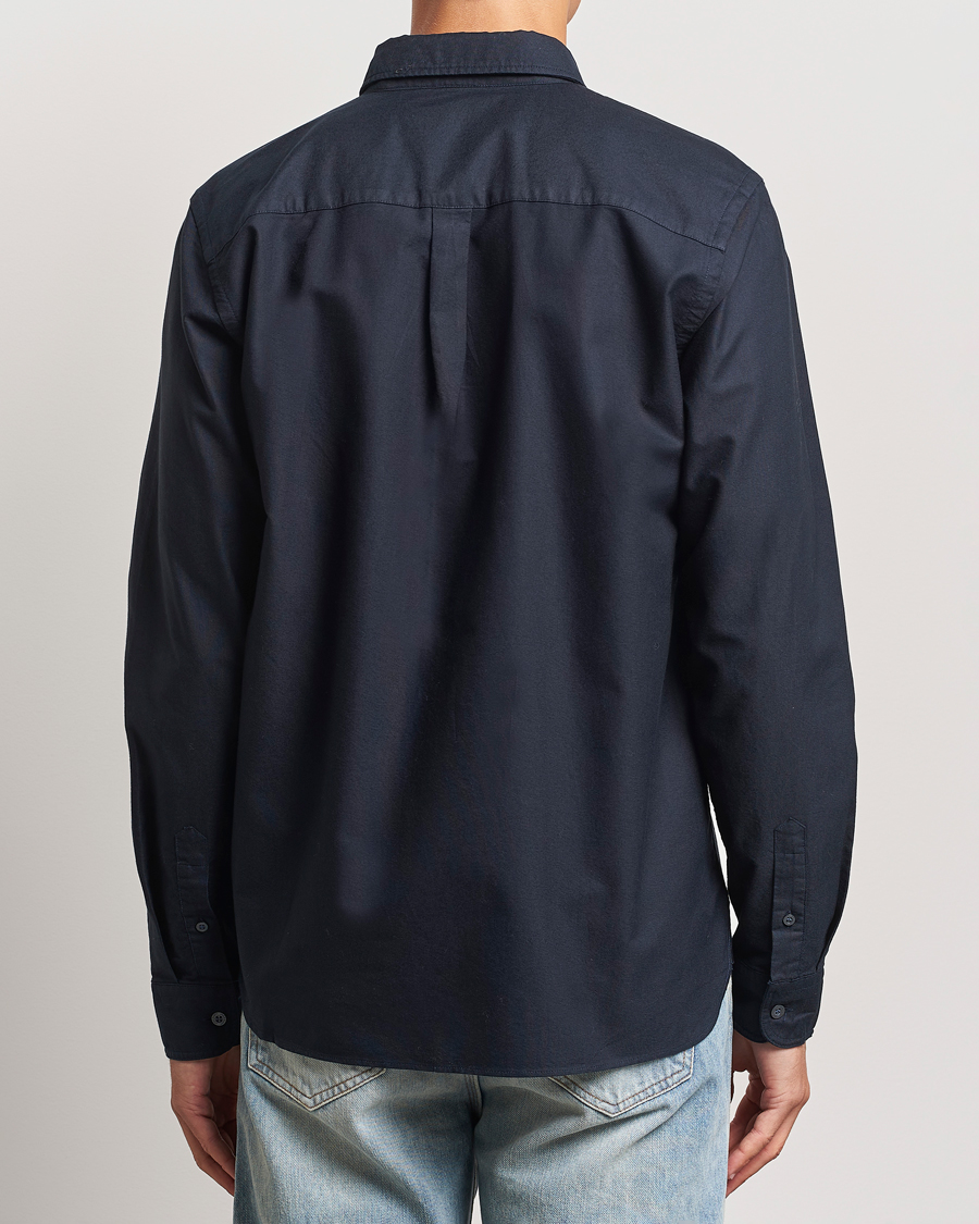 Men | Shirts | Lyle & Scott | Tonal Eagle Plain Oxford Shirt Dark Navy
