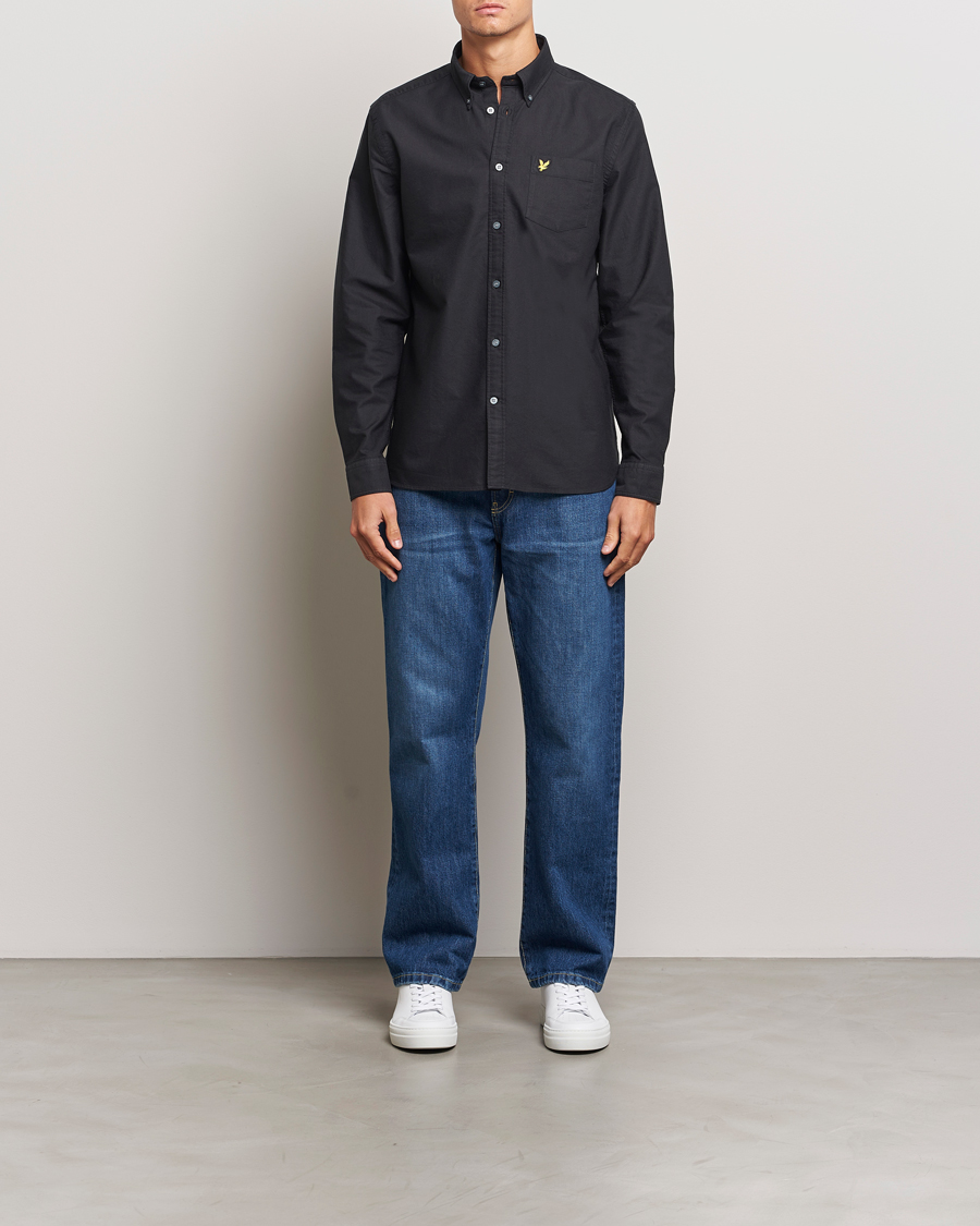 Men | Shirts | Lyle & Scott | Lightweight Oxford Shirt Jet Black