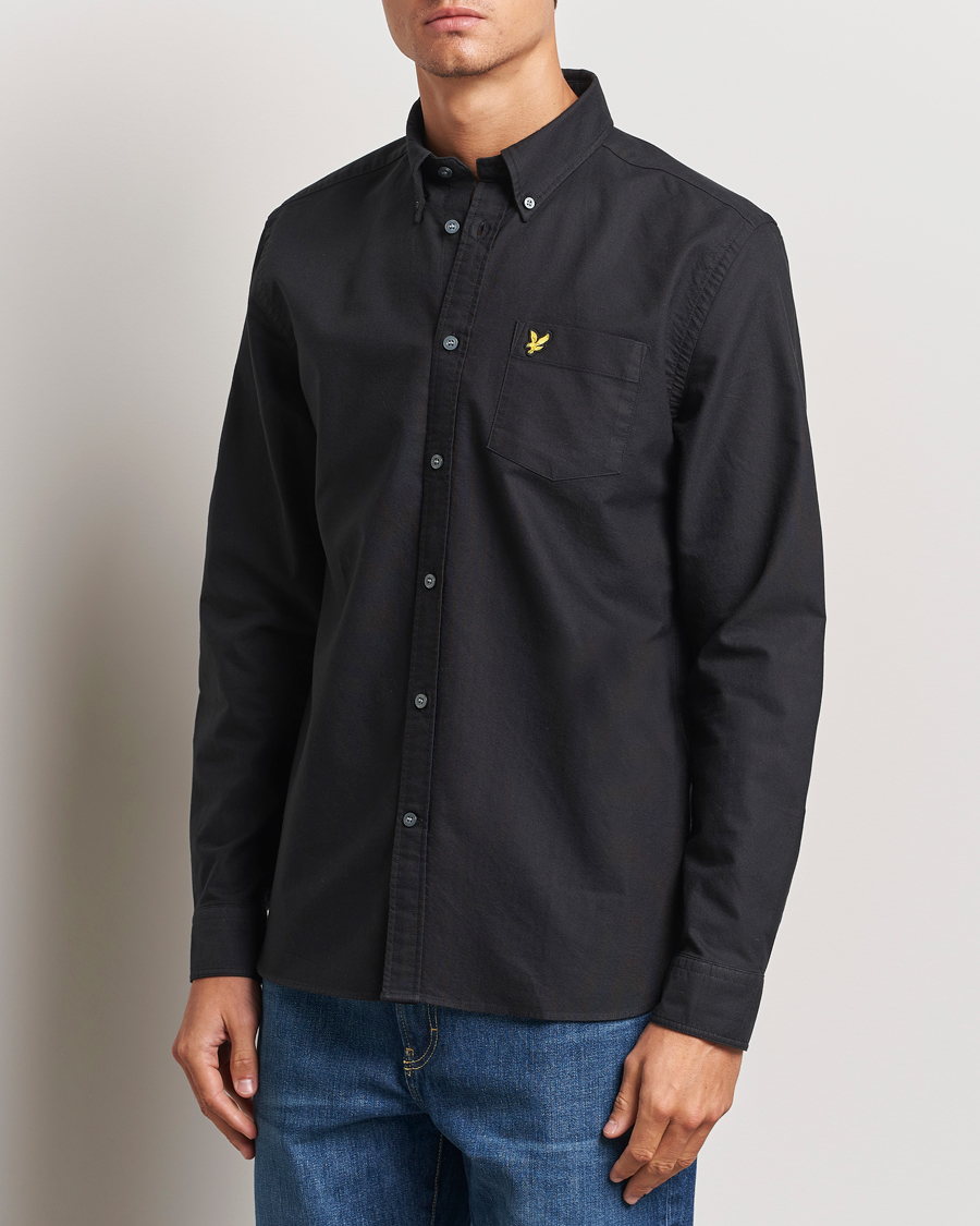 Men | Shirts | Lyle & Scott | Lightweight Oxford Shirt Jet Black
