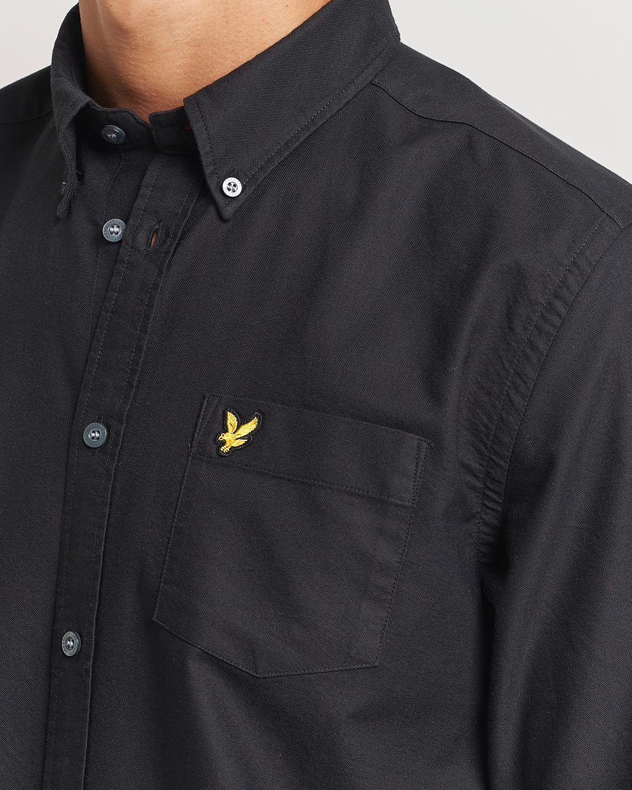 Men | Shirts | Lyle & Scott | Lightweight Oxford Shirt Jet Black