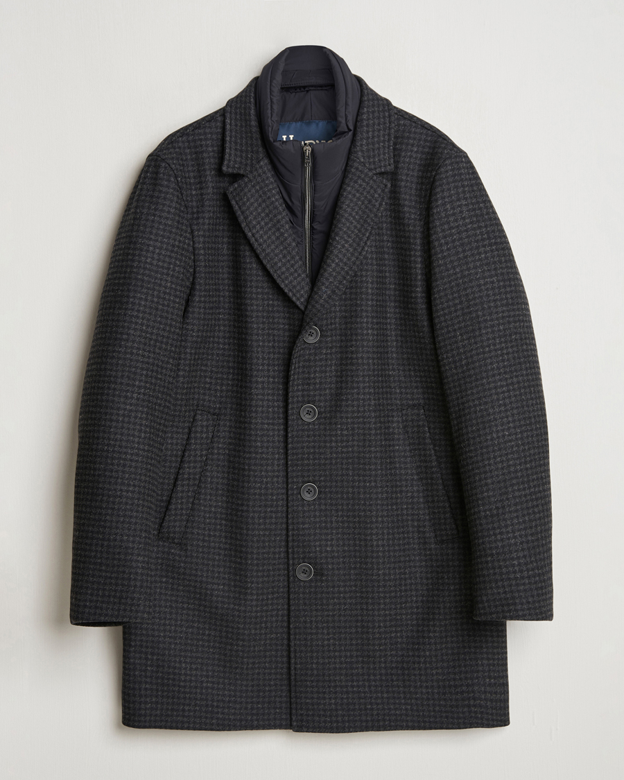 Men | Coats & Jackets | Herno | Wool Zip Coat Charcoal