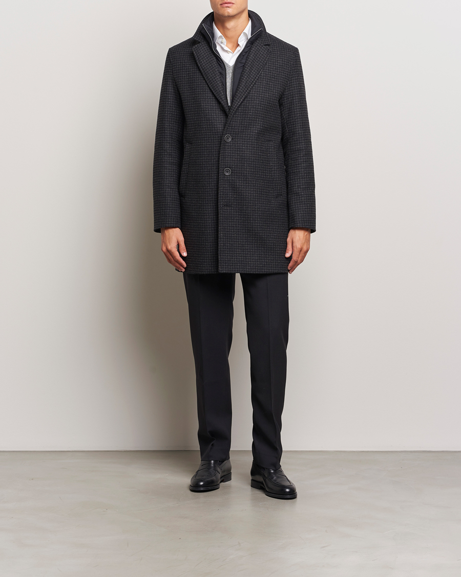 Men | Coats & Jackets | Herno | Wool Zip Coat Charcoal