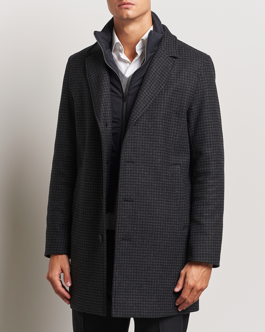 Men | Coats & Jackets | Herno | Wool Zip Coat Charcoal