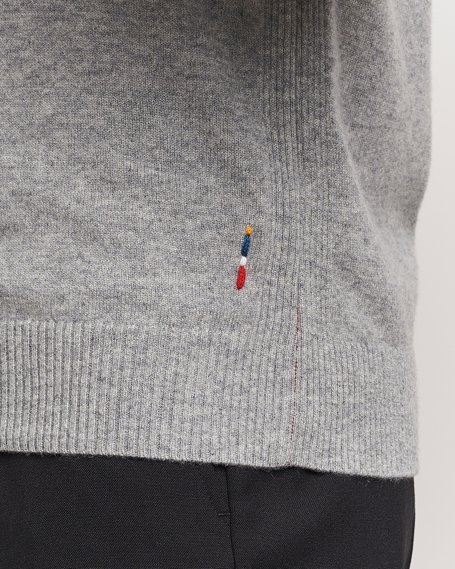Men | Sweaters & Knitwear | Orlebar Brown | Levar Cashmere Crewneck Oyster Grey