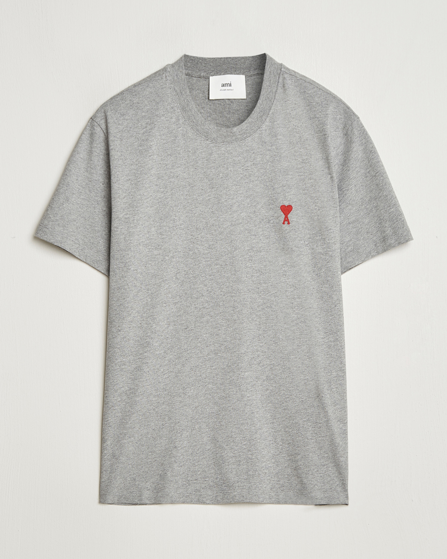 Men | T-Shirts | AMI | Heart Logo T-Shirt Heather Grey