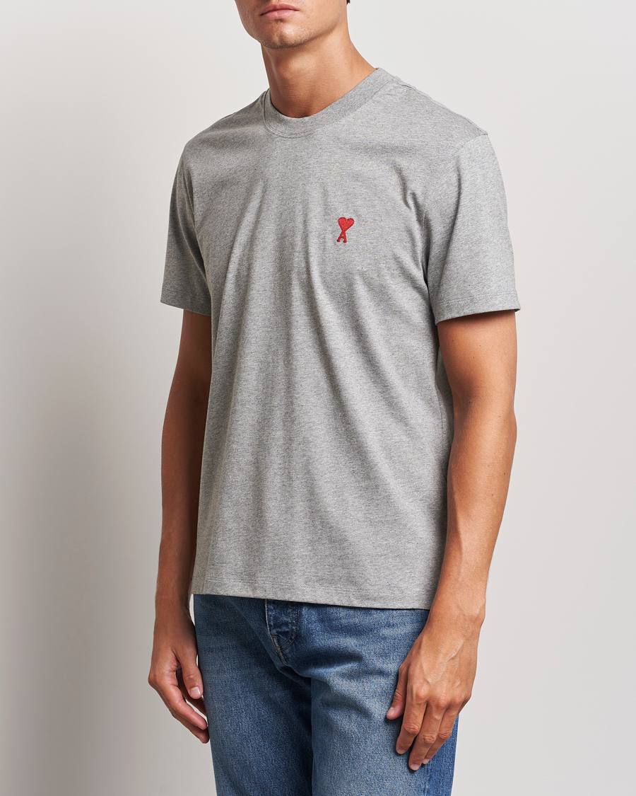 Men | T-Shirts | AMI | Heart Logo T-Shirt Heather Grey