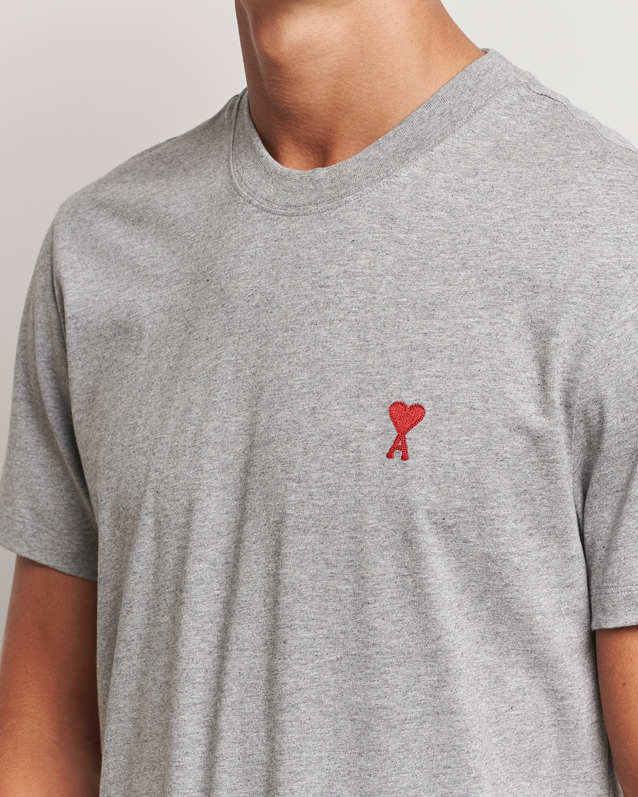 Men | T-Shirts | AMI | Heart Logo T-Shirt Heather Grey