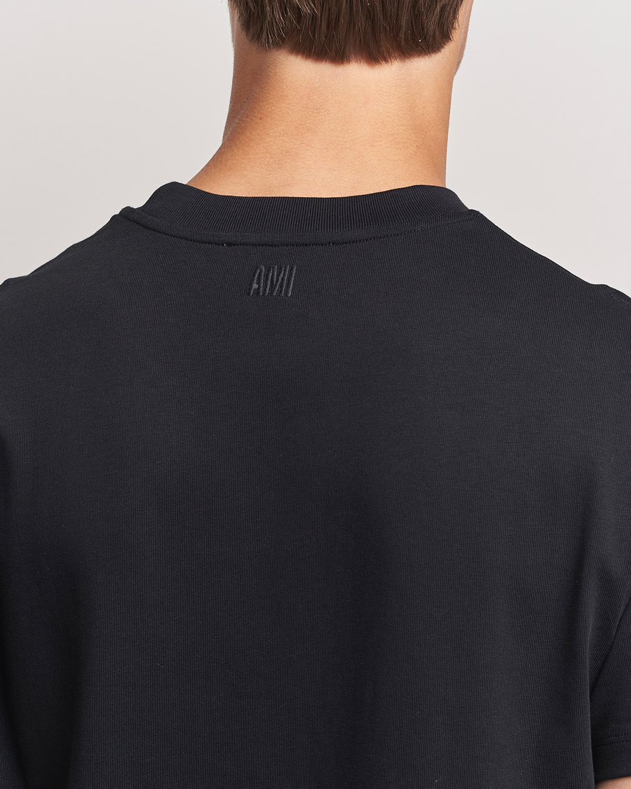 Men | T-Shirts | AMI | Tonal Heart Logo T-Shirt Black