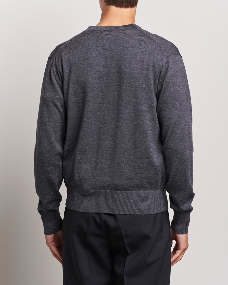 Men | Sweaters & Knitwear | AMI | Heart Logo Cardigan Heather Grey