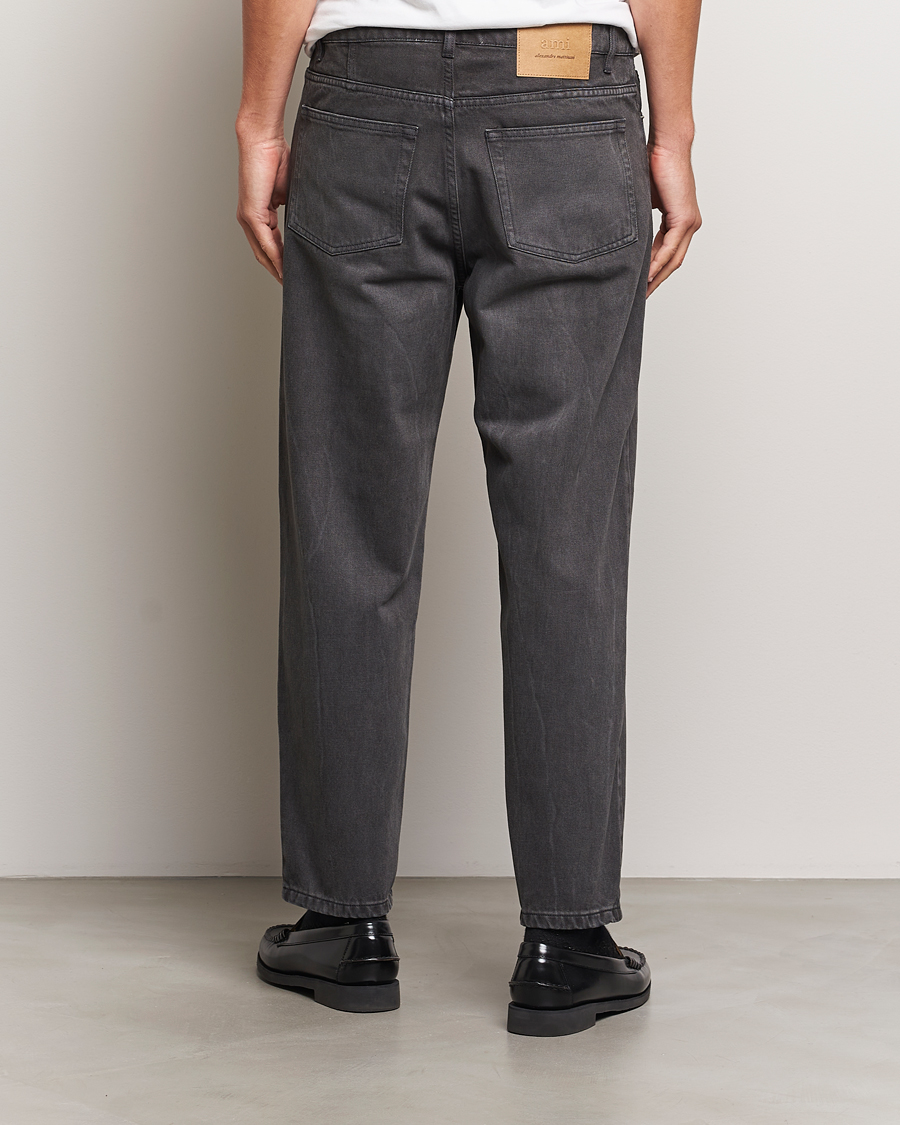 Men | Jeans | AMI | Tapered Fit Jeans Washed Black