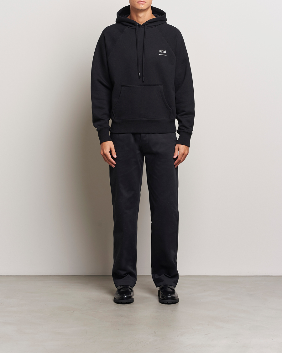 Men | Sweaters & Knitwear | AMI | Logo Hoodie Black