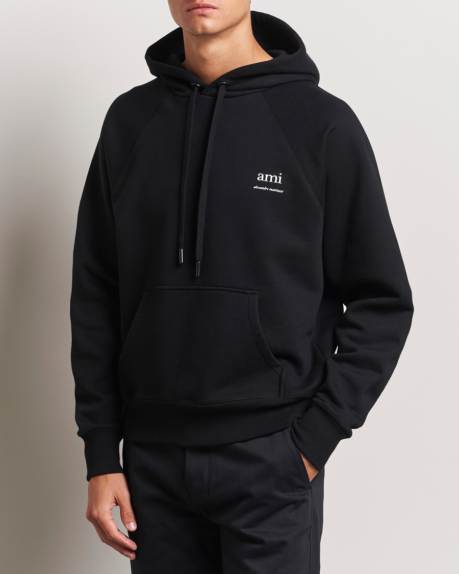 Men | Sweaters & Knitwear | AMI | Logo Hoodie Black