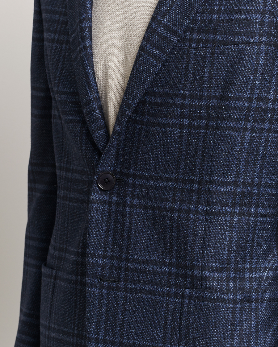 Men | Blazers | Zegna | Unconstructed Wool/Silk Blazer Navy Check