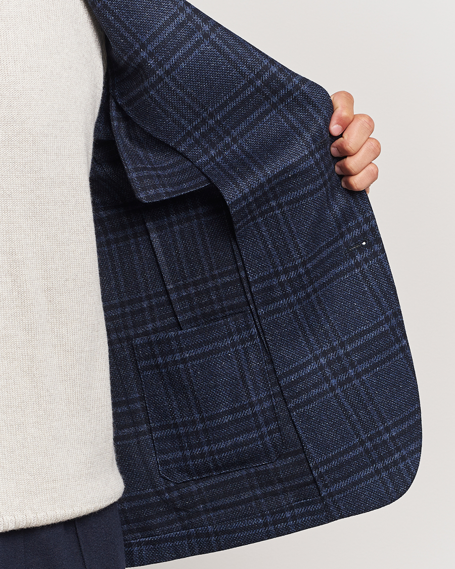 Men | Blazers | Zegna | Unconstructed Wool/Silk Blazer Navy Check