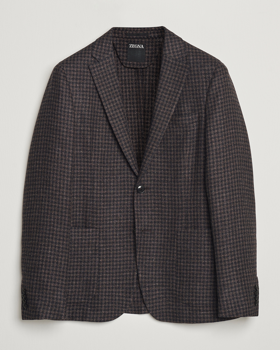 Men | Blazers | Zegna | Unconstructed Wool/Cashmere Blazer Brown Check
