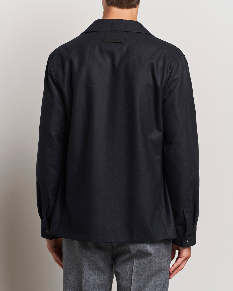 Men | Coats & Jackets | Zegna | Flannel Chore Jacket Black
