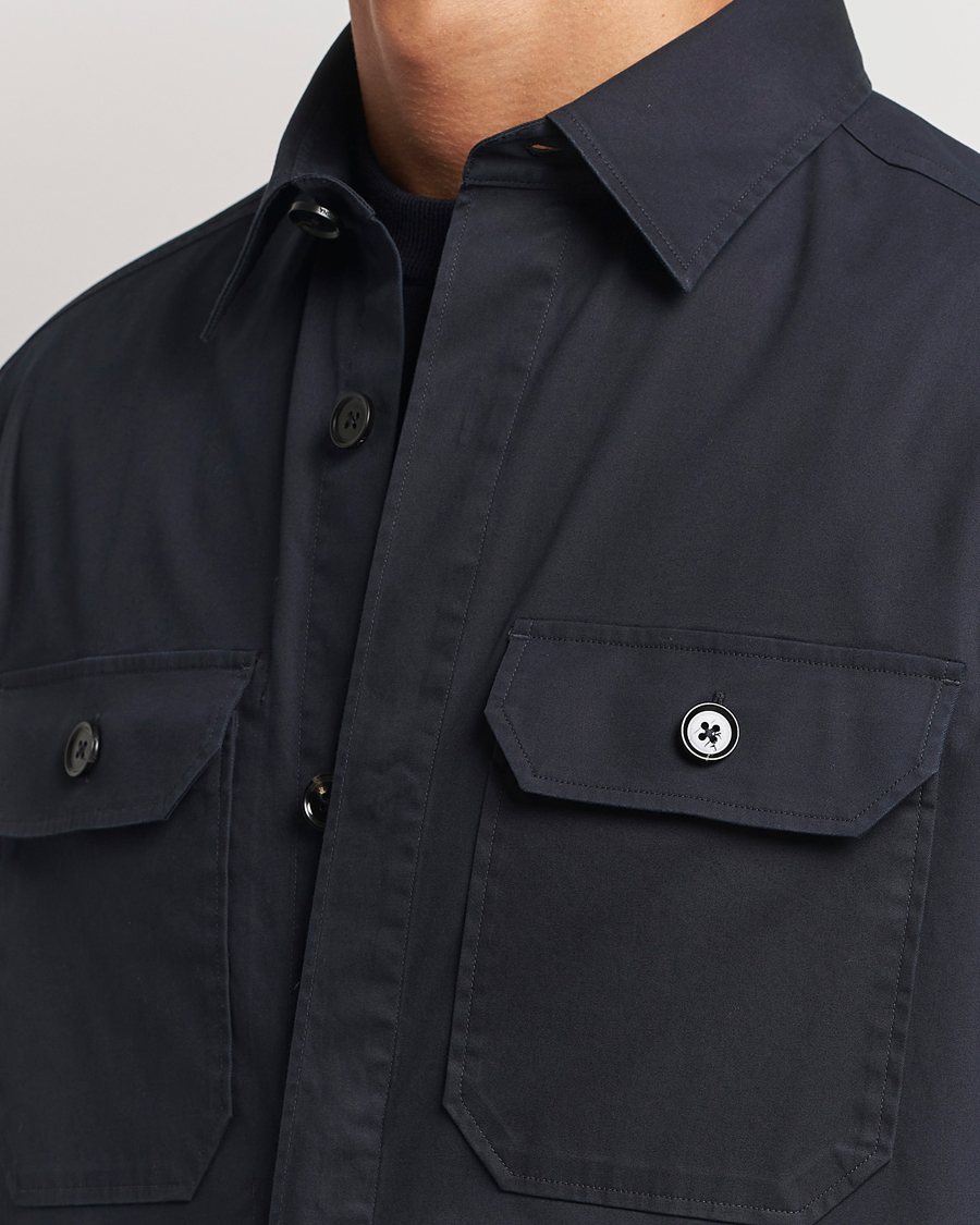 Men | Shirts | Zegna | Cotton Overshirt Navy