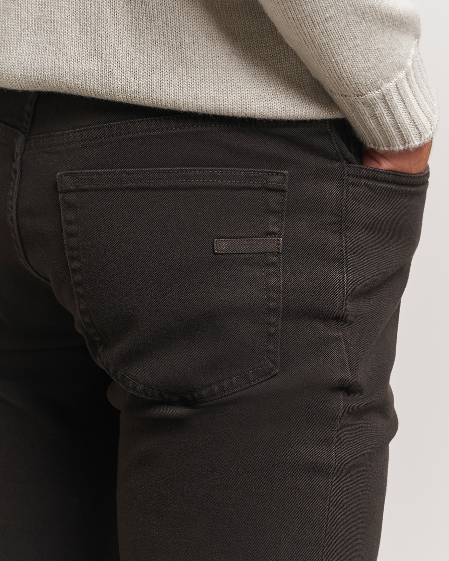Men | Trousers | Zegna | 5-Pocket Comfort Denim Pants Dark Brown