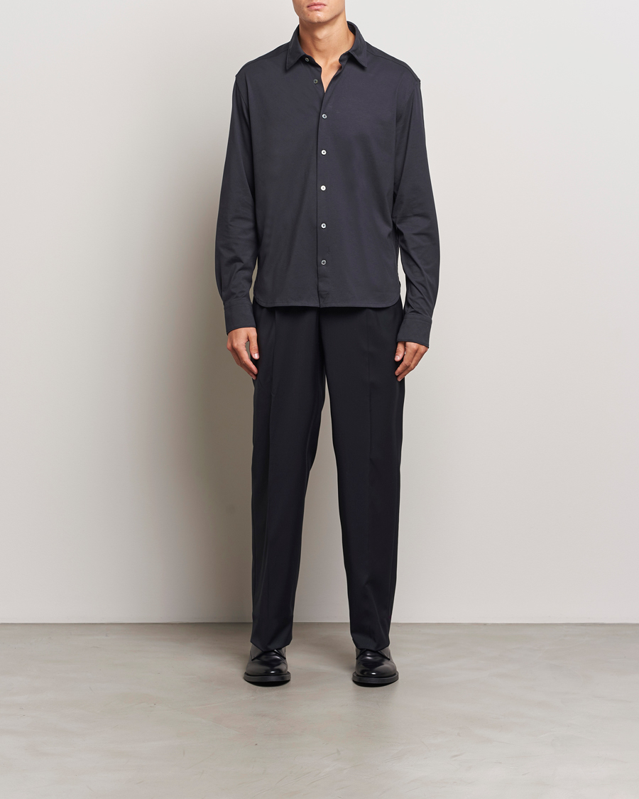 Men | Shirts | Zegna | Cotton Jersey Shirt Navy
