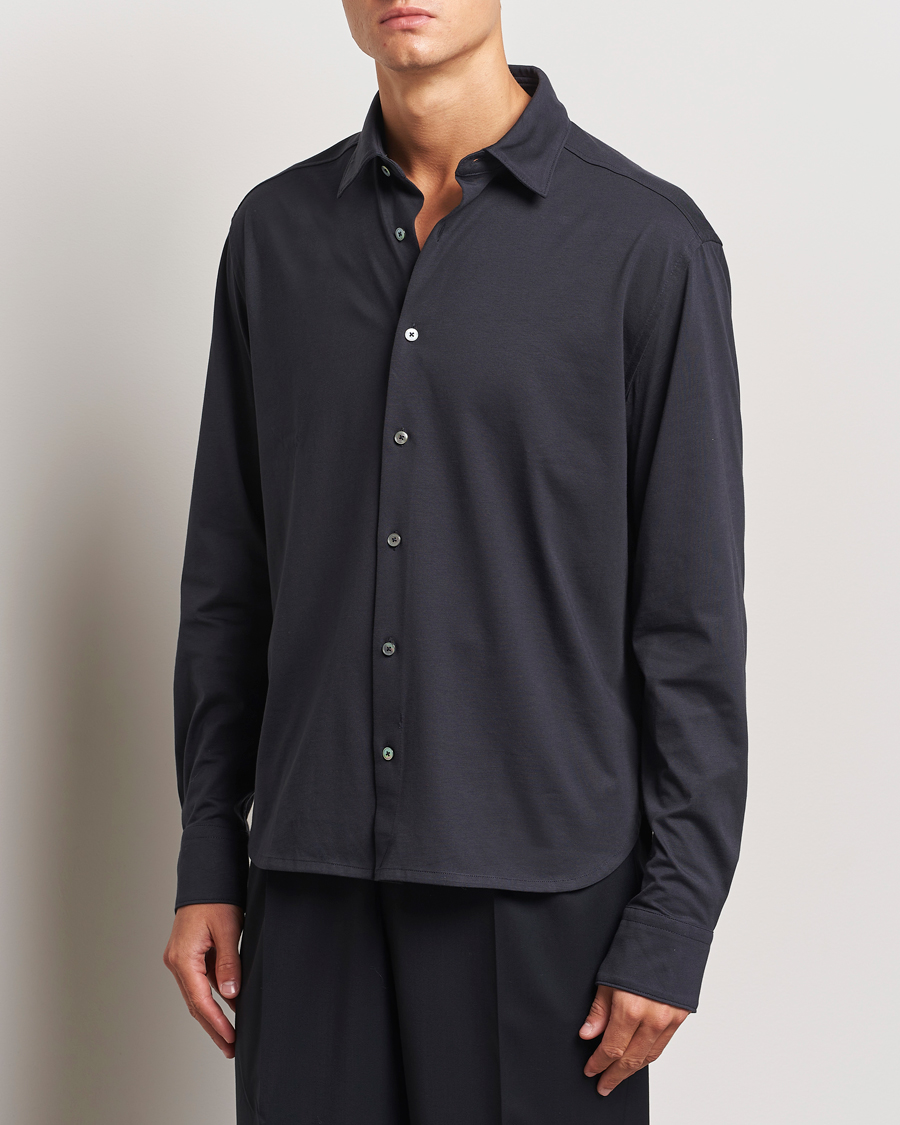 Men | Shirts | Zegna | Cotton Jersey Shirt Navy
