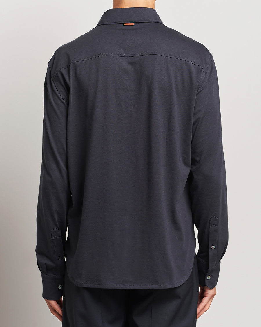 Men | Shirts | Zegna | Cotton Jersey Shirt Navy