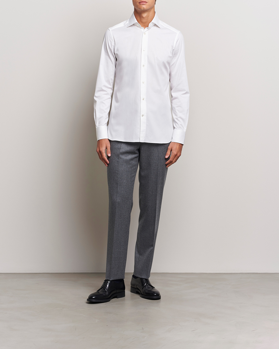 Zegna Slim Fit Dress Shirt White at CareOfCarl.com Zegna Slim Fit Dress Shirt White at CareOfCarl.com