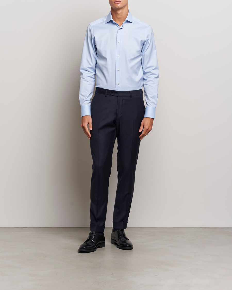 Men | Shirts | Zegna | Slim Fit Oxford Dress Shirt Light Blue